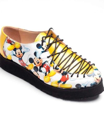 Pantofi din piele naturala model Mickey