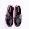 Pantofi dama din piele naturala neagra talpa rosie