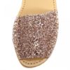 Sandale din piele naturala glitter auriu-rose